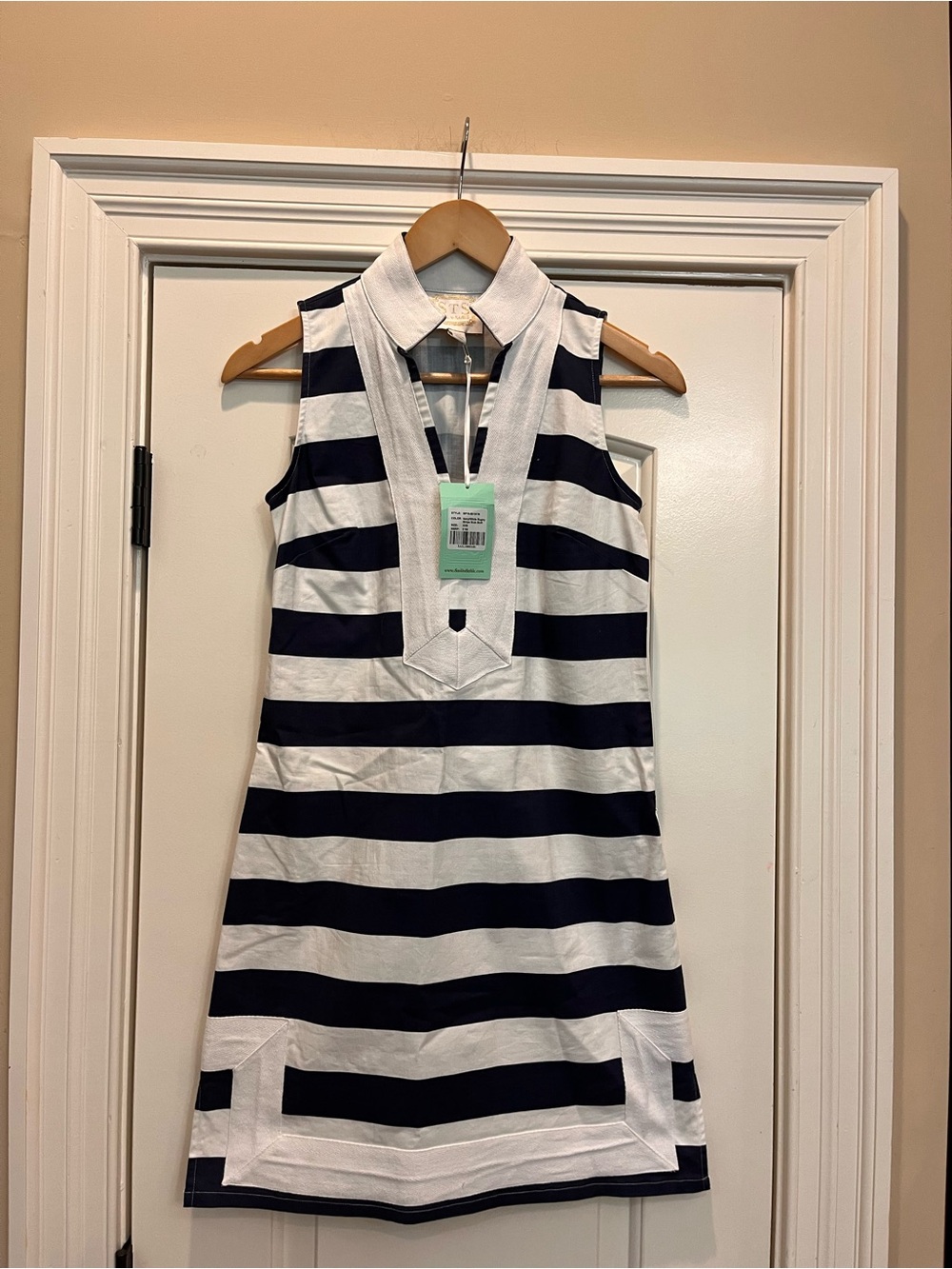 NWT Sail to Sable Navy/White Rugby
Stripe Slub Shift Dress